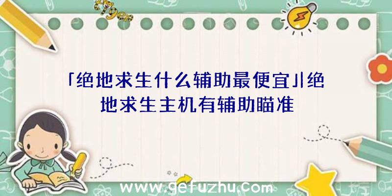 「绝地求生什么辅助最便宜」|绝地求生主机有辅助瞄准